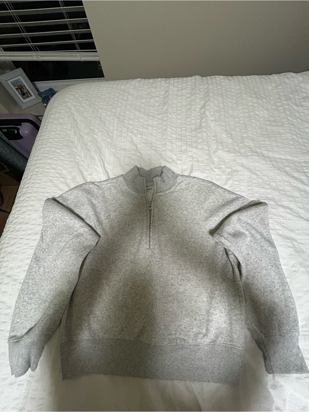 JO&CO Light grey quarter zip